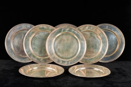 (6) STERLING BREAD PLATES RETAILED by SHREVE & CO