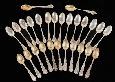GROUPING of STERLING SILVER DEMI TASSE SPOONS