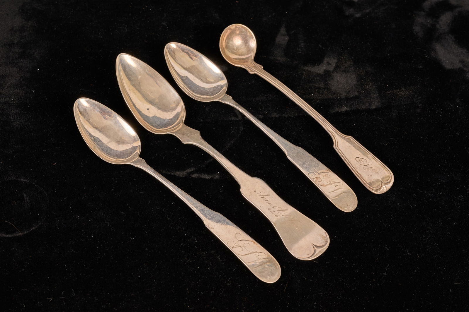 PAIR of JOSEPH T. RICE COIN SILVER TEASPOONS etc (1 of 15)
