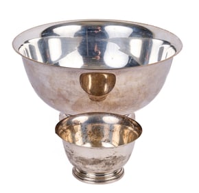 (2) KIRK & MANCHESTER PAUL REVERE STERLING BOWLS