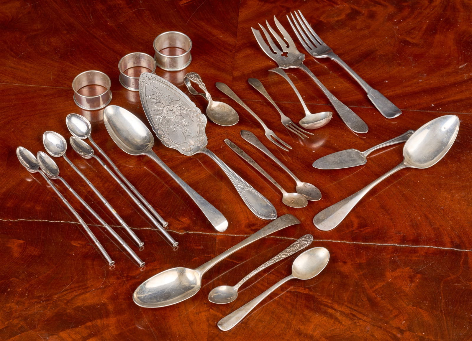 GROUPING of STERLING SILVER FLATWARE (1 of 14)