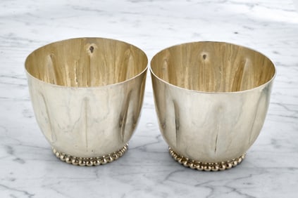 PAIR of OLD NEWBURY CRAFTERS STERLING CUPS