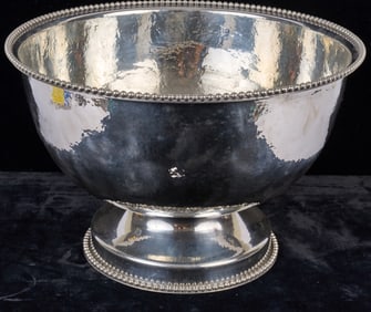 STUNNING OLD NEWBURY CRAFTERS PEWTER PUNCH BOWL