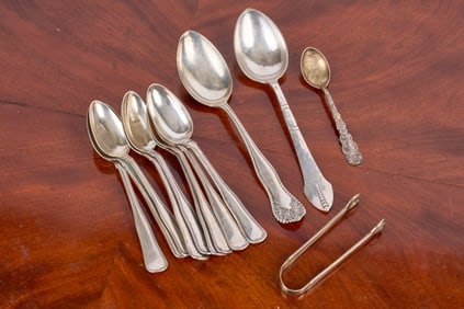 DANISH .83 SILVER SPOONS & STERLING