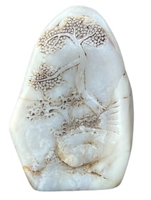 (18th/19th) CARVED CHINESE WHITE JADE CHOP