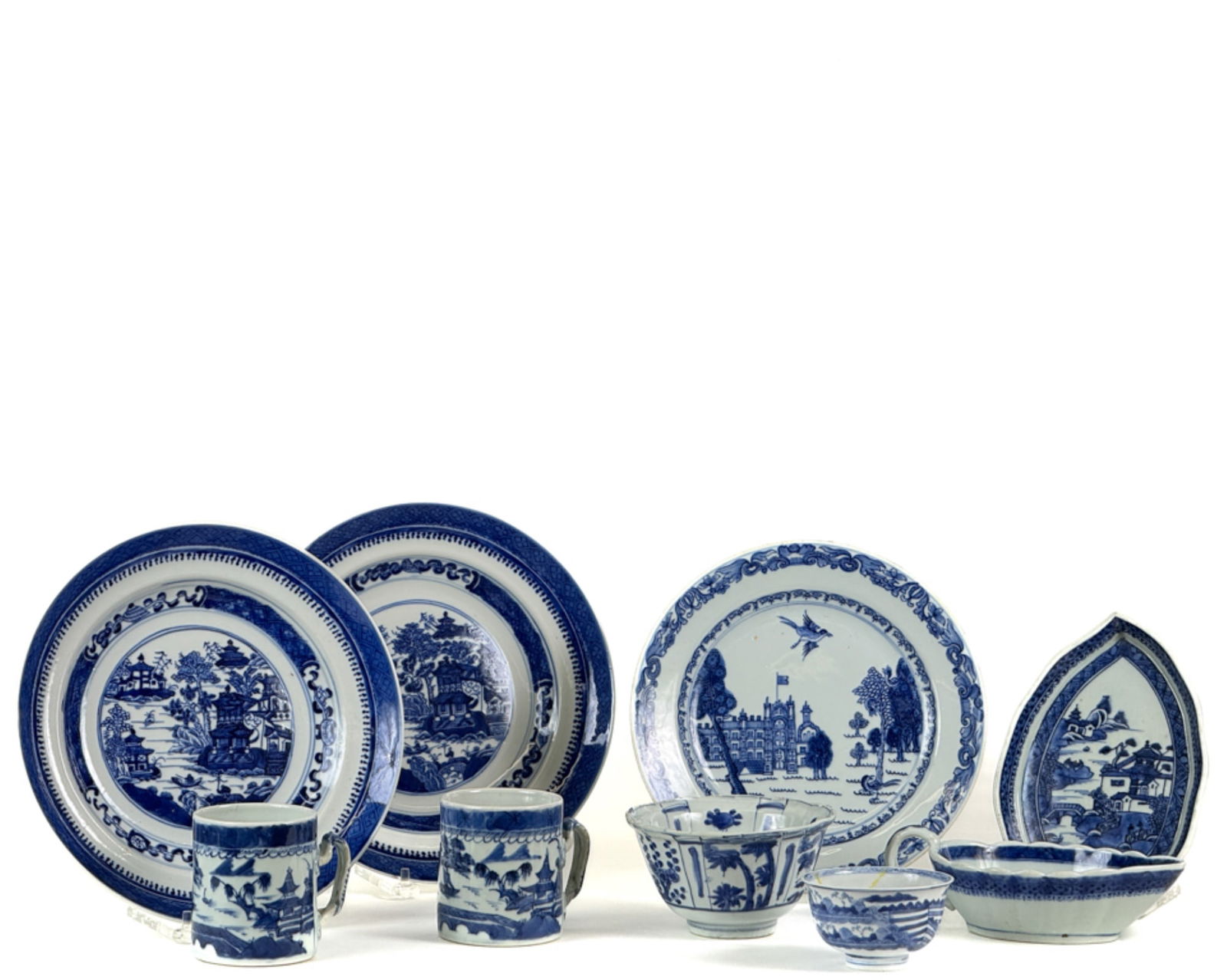 GROUPING BLUE & WHITE CHINESE EXPORT WARES (1 of 20)