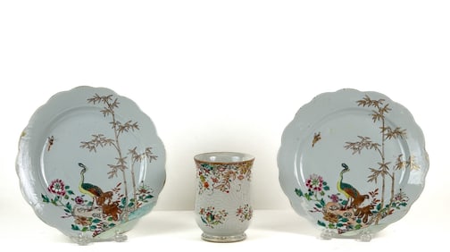 (3) PIECES (18thc) CHINESE EXPORT