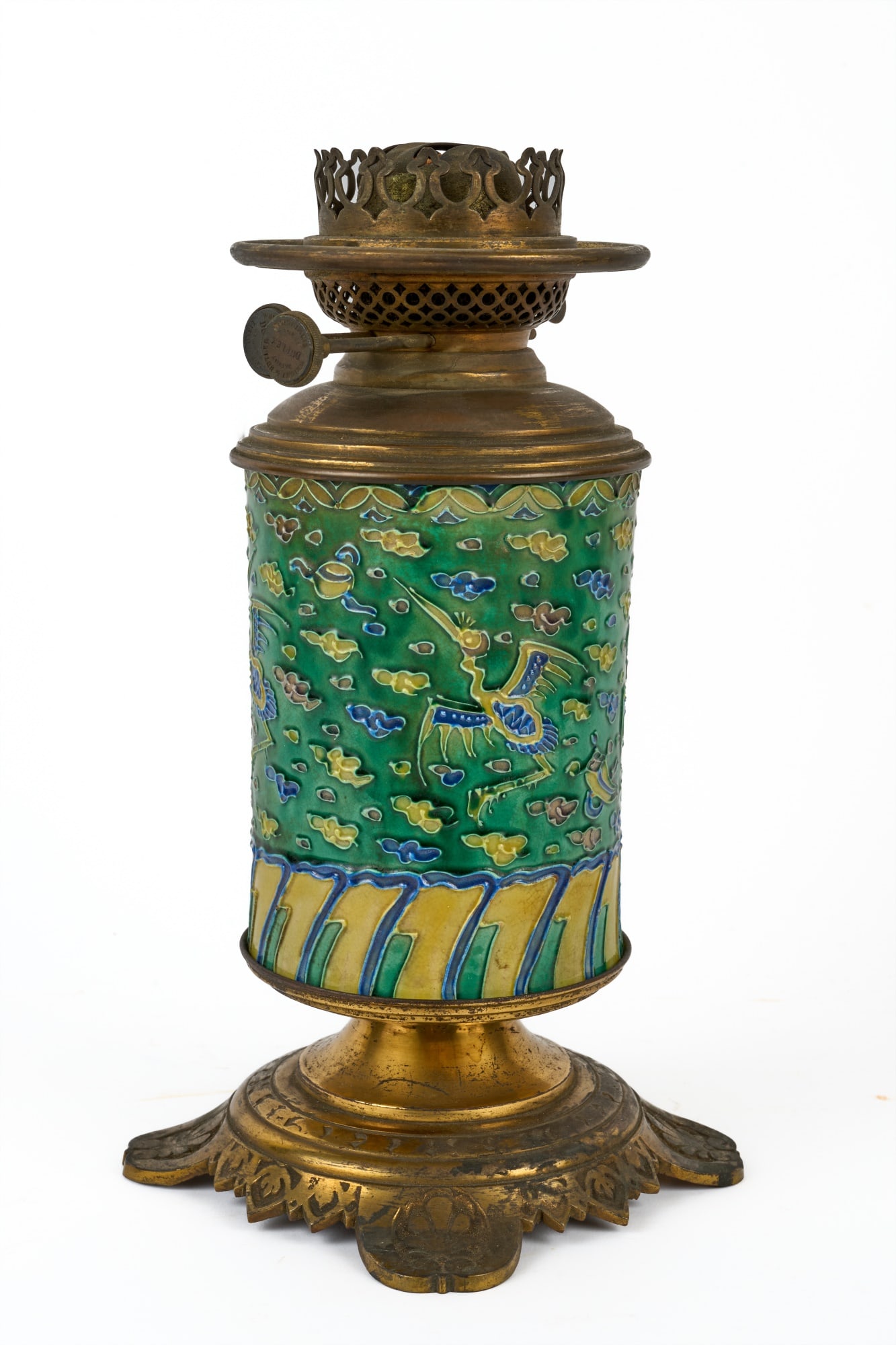 VICTORIAN JAPONISME OIL LAMP (1 of 7)