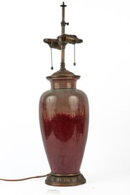 CHINESE FLAMBE GLAZED CERAMIC VASE