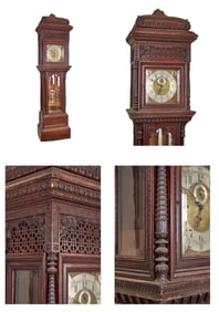 AHMEDABAD WOOD CARVING CO QUALITY TALLCASE CLOCK