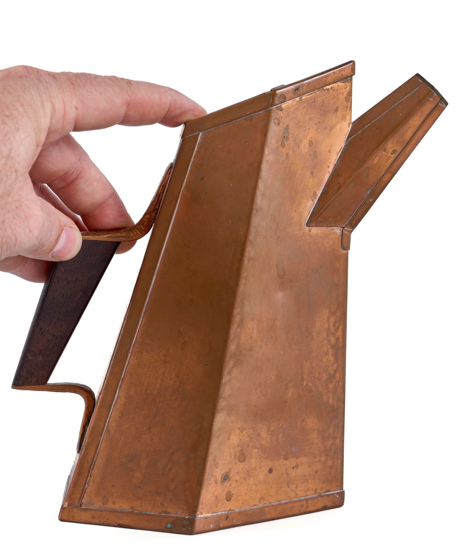 SIGNED MODERNIST COPPER PITCHER (1 of 10)