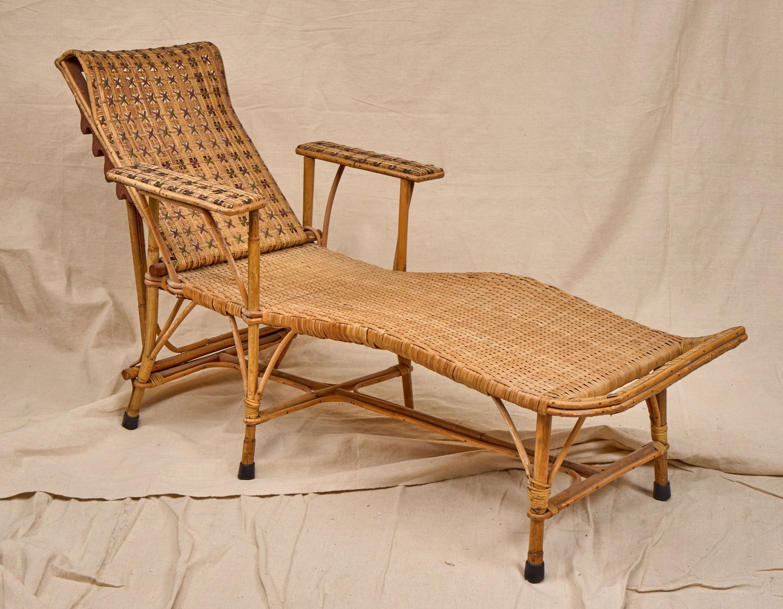 JUVENILE RATTAN and BAMBOO CHAISE LOUNGE (1 of 11)