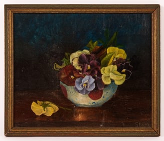 (19th c) AMERICAN FOLK ART STILL LIFE
