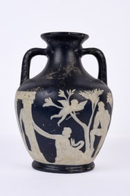 (19thc) ENGLISH STONEWARE "PORTLAND VASE"