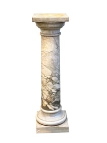 (19th c) CARRARA MARBLE PEDESTAL