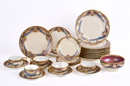 PEACOCK DECORATED CHINA by E.H. NEWTON