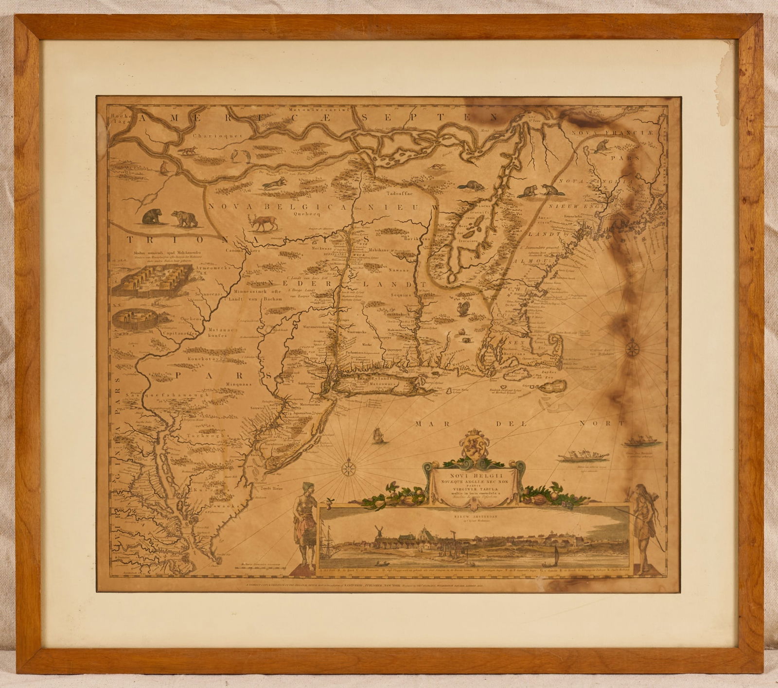 1833 COPY of the ORIGINAL DUTCH MAP of NEW NETHERLANDS (1 of 11)