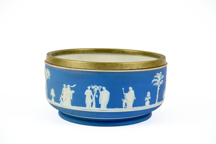 WEDGWOOD COBALT BLUE JASPERWARE FRUIT BOWL