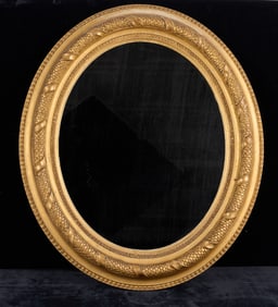 CARVED GILTWOOD "SNAKESKIN" MIRROR