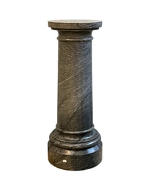 GREY MARBLE PEDESTAL