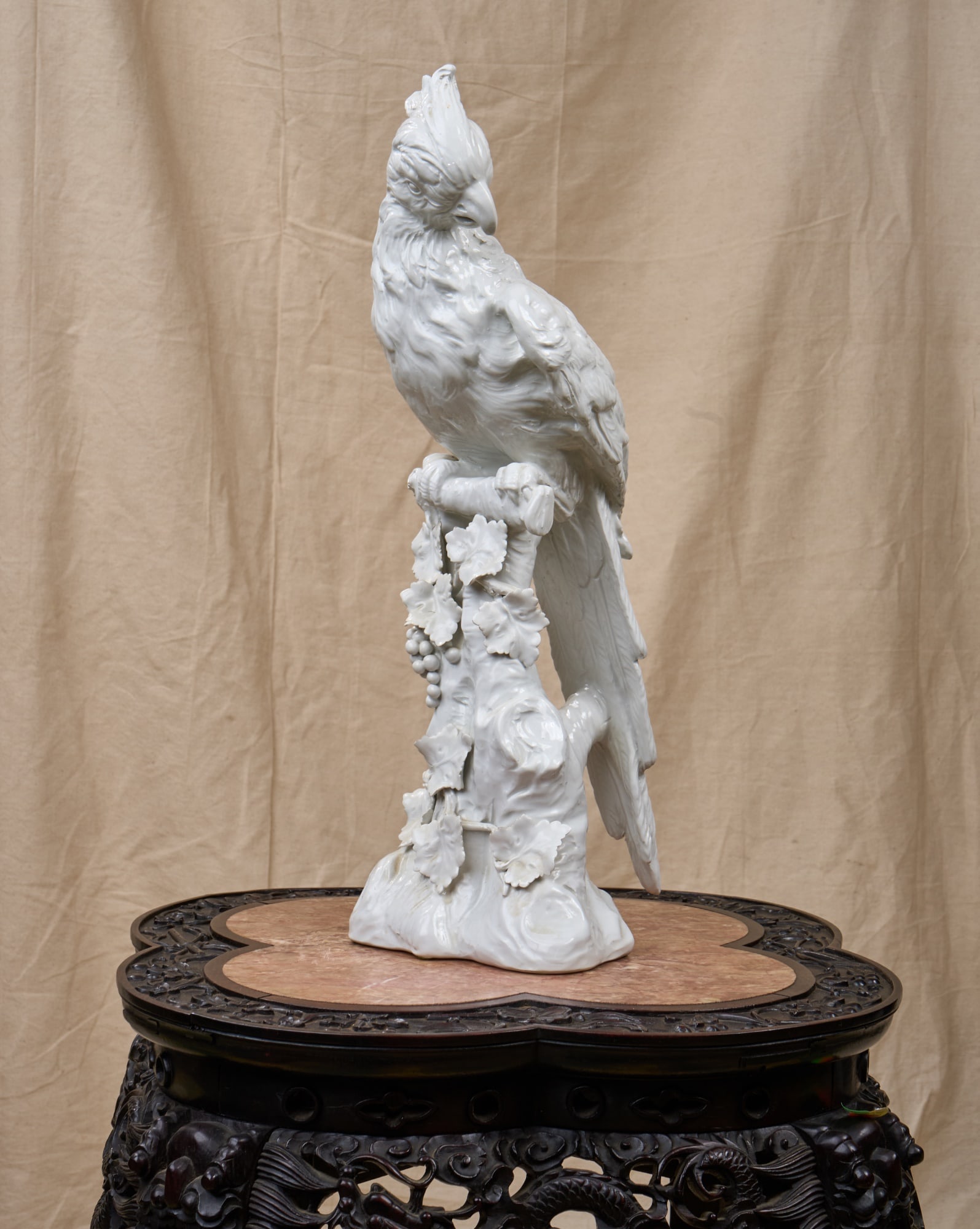 LARGE ITALIAN FAIENCE COCKATOO FIGURE (1 of 16)