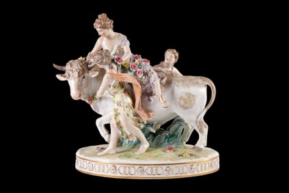 DRESDEN PORCELAIN FIGURAL GROUP