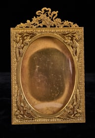 FRENCH GILT BRONZE TABLE TOP PICTURE FRAME