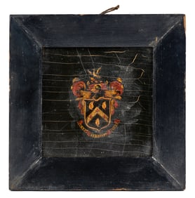 (18th c) LEAF FAMILY COAT of ARMS