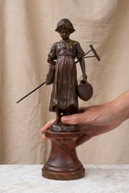 SIGNED (19th c) FRENCH BRONZE