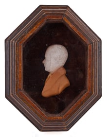 WAX PROFILE of a GENTLE in BAS RELIEF