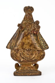 (18th c) CARVED & PAINTED OUR LADY OF KEVALAER