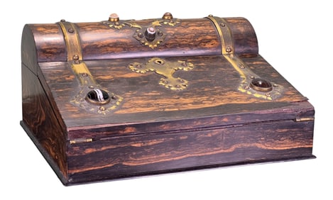 (19th c) D. CATTANEO & CO. COROMANDEL LAP DESK