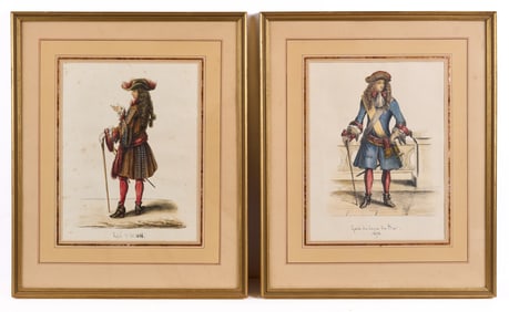 TWO (19th c) FRENCH WATERCOLORS