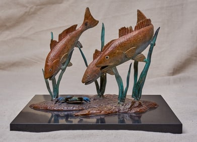 TEAM SPI PAINTED BRASS FIGURE GROUP - RED DRUMS