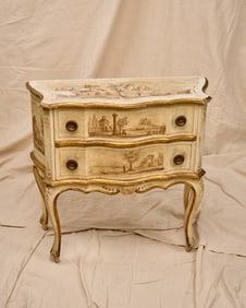 PAINTED & GILT VENETIAN COMMODE