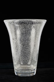 HEAVY DAUM NANCY THICK-WALLED ART GLASS VASE