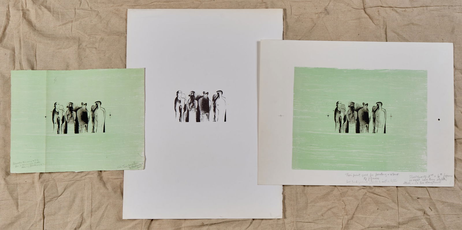 HENRY MOORE (1898-1986) Four Figures (1 of 9)