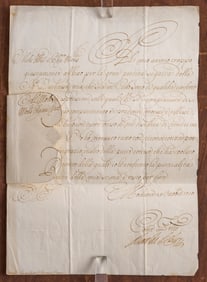 RINALDO D'ESTE LETTER to  M. AGAZZI OCT. 25th 1710