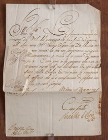RINALDO D'ESTE LETTER of CONDOLENCE AUG 16th 1736