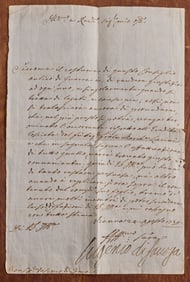 PRINCE EUGENE OF SAVOY to VASCONDO DI COMO 1729