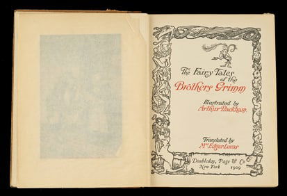 1909 GRIMM'S FAIRY TALES ILLUSTRATED by RACKHAM