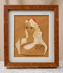 SIGNED MID CENTURY MODERN PORTRAIT