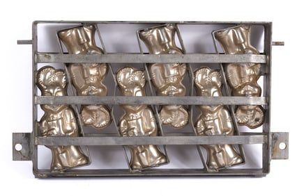 (2) LARGE CHOCOLATE RABBIT BOOK MOLDS