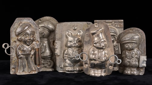 (6) CARTOON FIGURINE CHOCOLATE MOLDS