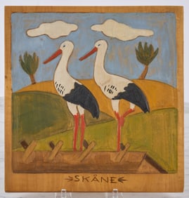 DIO SLOJD SWEDISH MID CENTURY CARVED PLAQUE