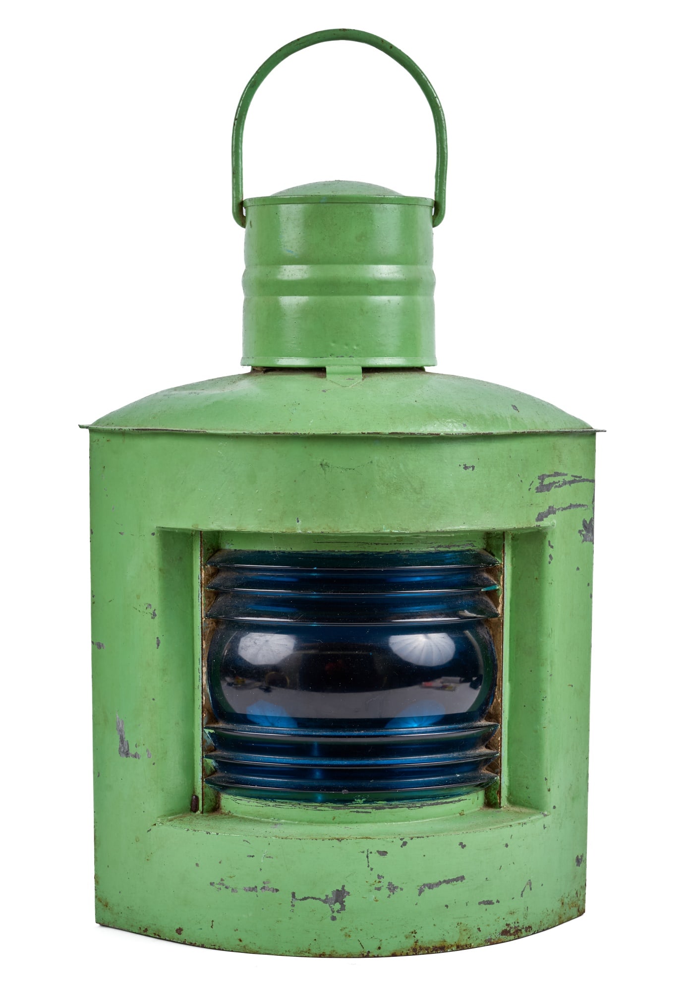 LARGE (19th c) STARBOARD SHIP LANTERN (1 of 7)