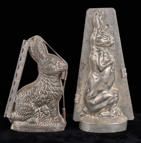 (2) LARGER EASTER BUNNY CHOCOLATE MOLDS