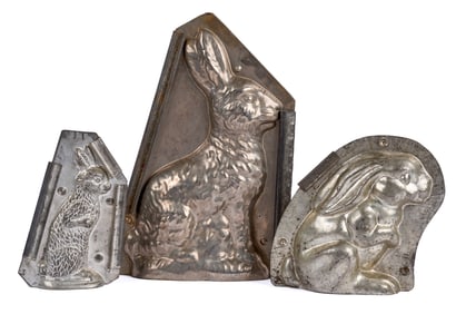 (3) EASTER BUNNY CHOCOLATE MOLDS