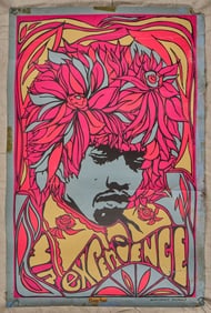 ORIGINAL 1967 JIMI HENDRIX EXPERIENCE POSTER