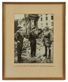 ANNOTATED PHOTOGRAPH of IKE, PATTEN and BRADLEY